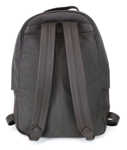 SUITSUPPLY Mens Bag OS Brown Grey Leather Detailed Casual Work Backpack - Picture 2 of 8