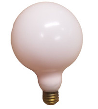 4 Pack 60 Watt G40 Soft Pink Brass Base Extra Long Life Globe Decorative Bulbs