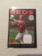 2021 Topps Series 1 1986 Jersey Relic Shogo Akiyama #86R-SA Black 4/199 (#)Reds 
