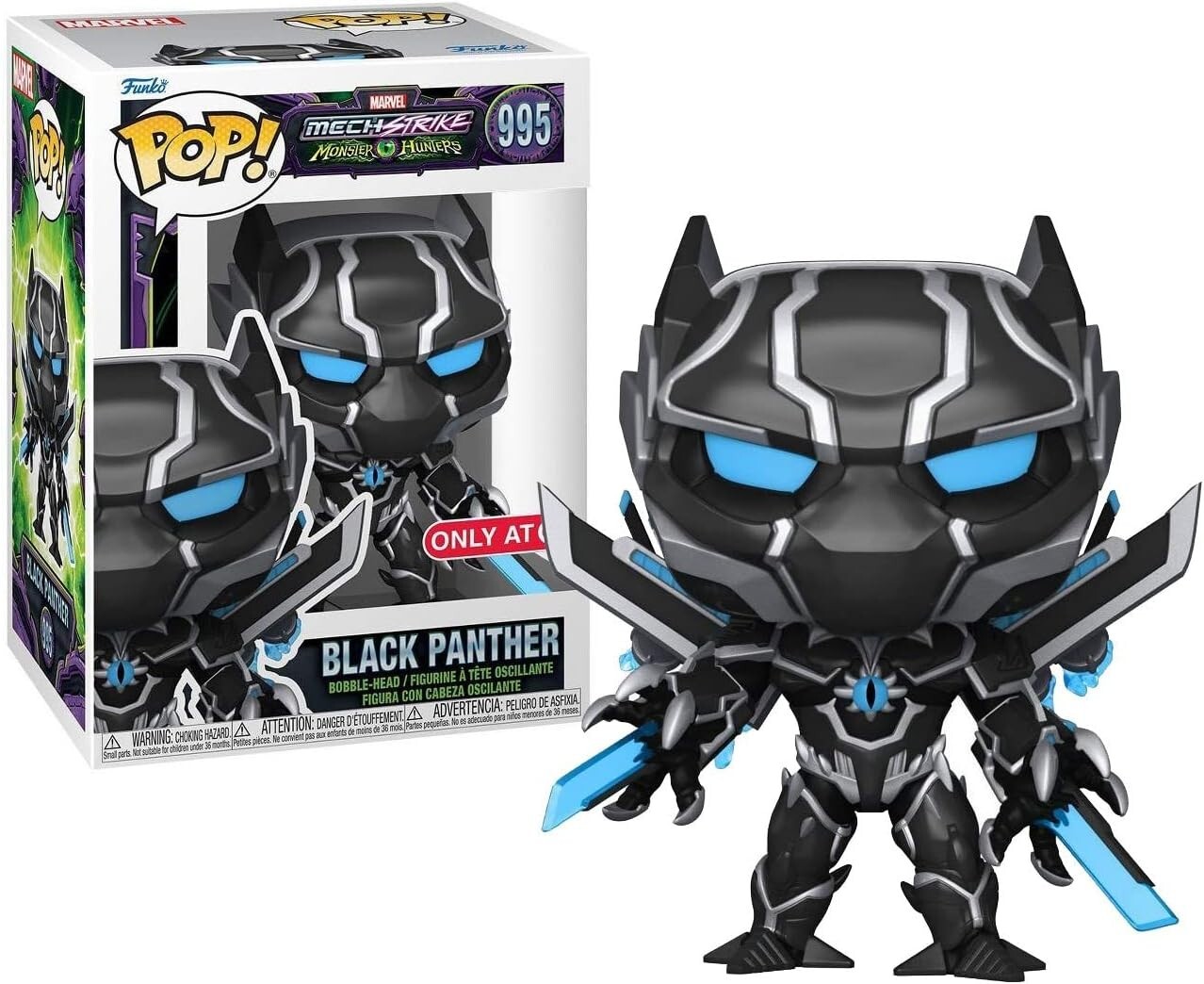 Funko Pop! Marvel Mech Strike: Monster Hunters Black Panther Special Ed. New