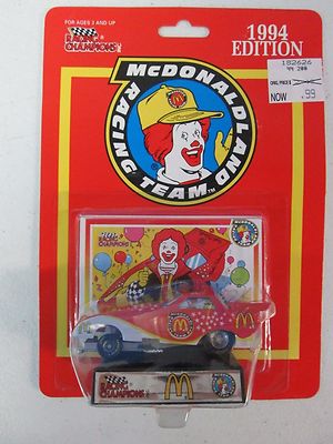 McDonald's Racing Team 特別版 1/64スケール最終値下げ Racing Champions McDonalds Racing Team 1994 Edition Ronald