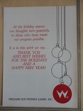 Williams Holiday Season Wishes Ad Promo Original Magazine Pull Out Advertisement