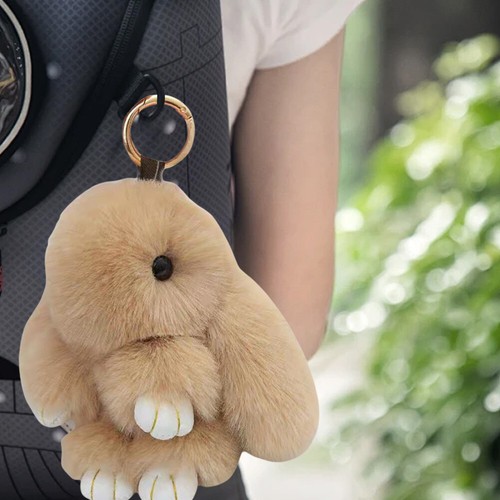 fr Plush Rabbit Keychain Cartoon Rabbit Pendant Kawaii Car Keychain for Boys Gir - Photo 6/10