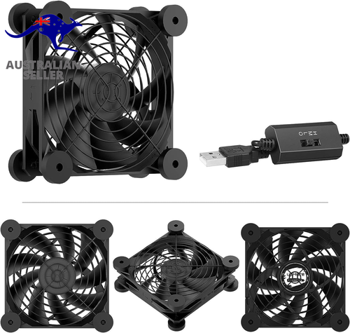 120Mm Quiet USB Powered Fans 5V Computer Cooling Fan with 3-Speed Control - Picture 2 of 12