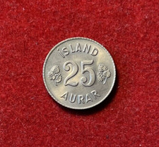 Iceland 1961 25 Aurar Copper-Nickel Coin KM#11 T4871a