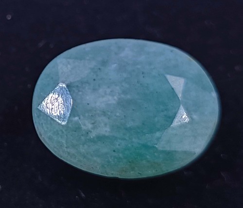 Lab-Created Green Emerald 8.35 CT Oval Cut EGL Loose Gemstone 5ARM - Picture 2 of 4