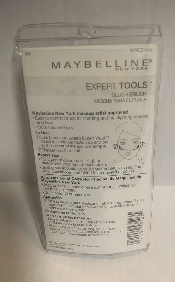 ¡NUEVO! Maybelline New York-Herramientas Expertas-Cepillo de Rubor-Maquillaje Cosméticos-¡NUEVO/PAQUETE! Foto 2 de 2