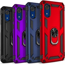 For Samsung Galaxy A03 Core Case Phone Cover Kickstand+ Tempered Glass Screen