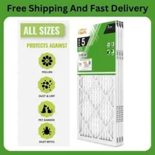 Pleated Air Filters Replacement For Furnace. AC HVAC MERV 8 FPR 5 3-Pack