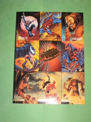 1995 Fleer Ultra SPIDERMAN Uncut Promo Sheet Marvel VENOM JULIE