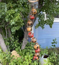 Peruvian Wind Chime - Handmade- Gourd Birds 3ft long