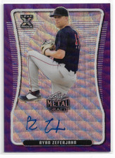 2020 Leaf Metal Draft Purple Wave #BARZ1 Ryan Zeferjahn Auto 14/15