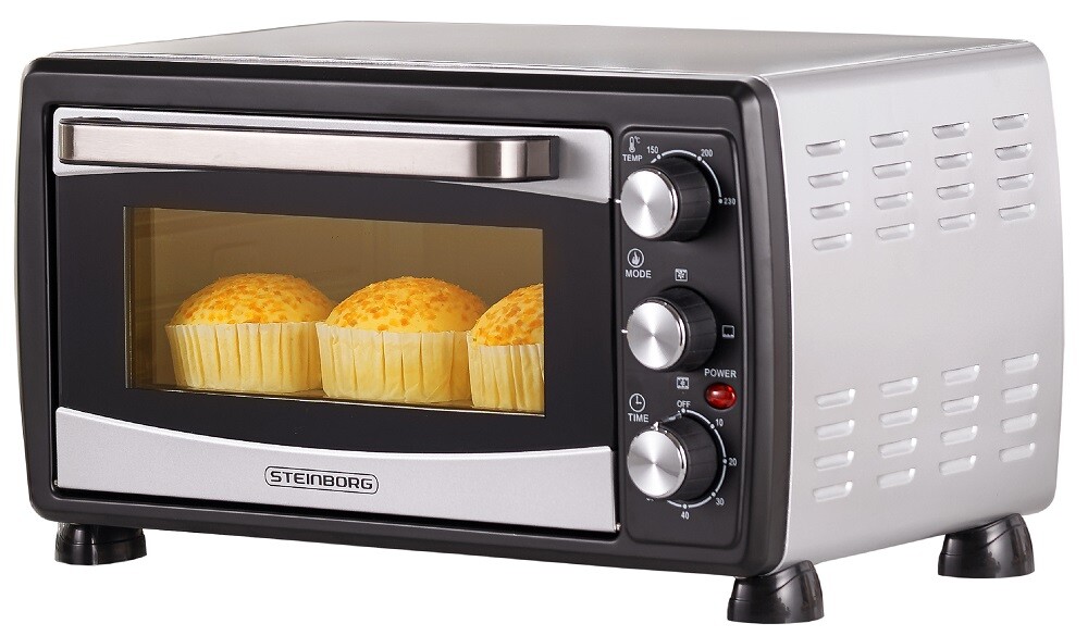 Mini Backofen 20 Liter Pizza-Ofen 3in1 Backofen mit Umluft Minibackofen 1380 W