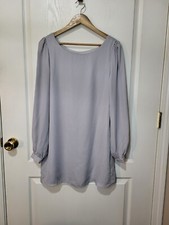 Lulus Grey Chiffon Knee-Lenght Dress Size Small