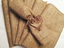 Set Tablecloth Burlap Natural Square 20 X 20 Inch 6 Units By Broward Linens