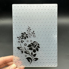 3D Plastic Embossing Folder Template Wave Point Rose Texture A6 Size for Card Ma