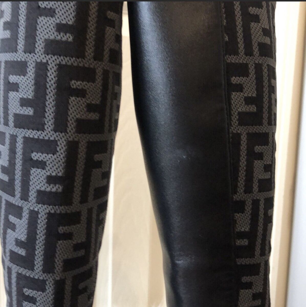 Auth FENDI Women's Rockoko Tall Sock Boots Zucca Knit Auth FENDI Women's Rockoko Tall Sock Boots Zucca Knit