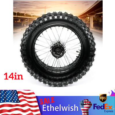 For Dirt Pit Bike Apollo 125cc 140CC 14'' Rear Wheel Rim 90/100-14 Tire Assembly