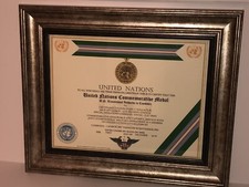 U.N. TRANSITIONAL AUTHORITY IN CAMBODIA COMMEMORATIVE MEDAL CERTIFICATE ~ Type 1