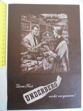 UNDERBERG zum Fest nicht vergessen - Reklame Anzeige STERN 1955