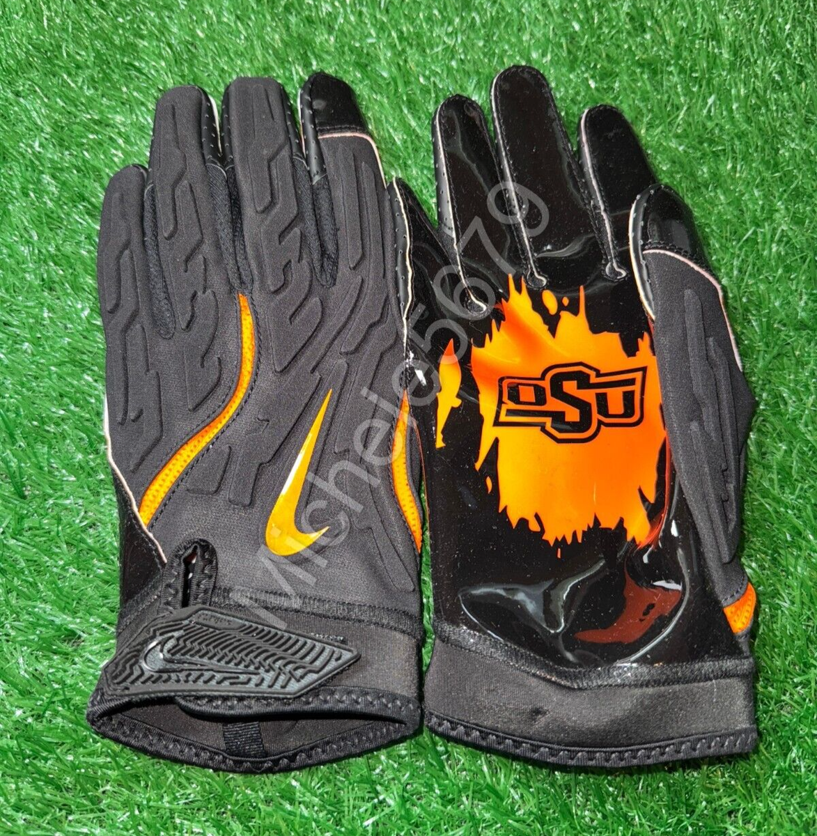 Nike Oklahoma State Cowboys Team Issued Superbad 7 Football Gloves