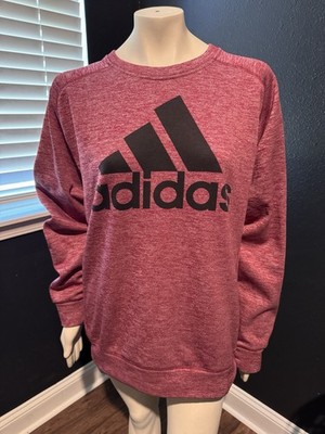 Adidas Red Climawarm Long Sleeve Round Neck Warm Pullover Sweatshirt Size XL