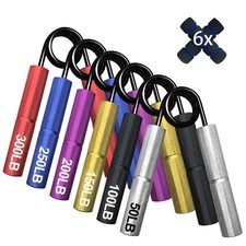 Grip Strength Trainer Set 50-300LB 6 Pack No Slip Hand Squeezer for Workout