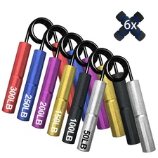 Grip Strength Trainer Set 50-300LB 6 Pack No Slip Hand Squeezer for Workout