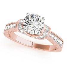 Lab-Created 1.75 Ct Round Cut VVS1 Diamond Wedding Ring 14K Rose Gold Finish