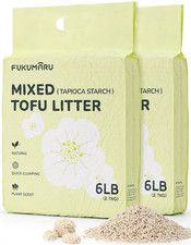 Tofu Cat Litter, 12Lb, Natural Bean Dregs  Cassava Starch, Dust-Free, Flushable