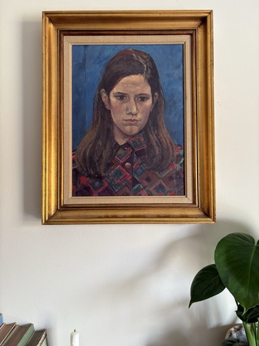 20th Century Portrait Of A Girl/ Female/Y woman -Oil On Canvas - English School - Picture 6 of 22