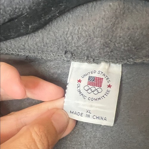 Veste polaire zippée unisexe noire et grise USA Olympics London taille XL - Photo 3/5