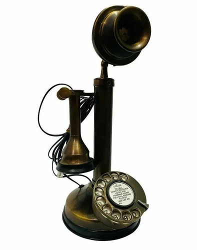 Antique Rotary Dial Candlestick Telephone Vintage Working Landline Retro Phone - Picture 6 of 6