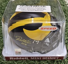Denard Robinson Signed Michigan Wolverines Mini Helmet BECKETT WITNESS COA