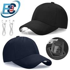 Unisex LED Baseball Cap Rechargeable Headlamp Hat for Fishing Jogging Camping