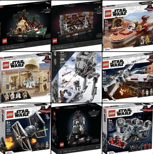 LEGO Star Wars Lot of 9 Minifigures and Parts Darth Vader Luke Skywalker