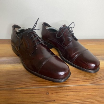 Johnston & Murphy Shoes Mens 11.5 M Brown Leather Cap Toe Derby Dress Business