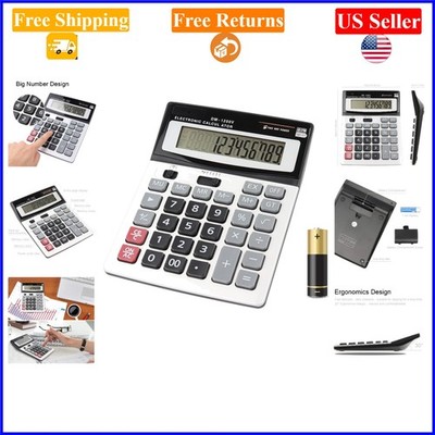 12-Digit Solar & Battery Power Electronic Calculator for Business & School