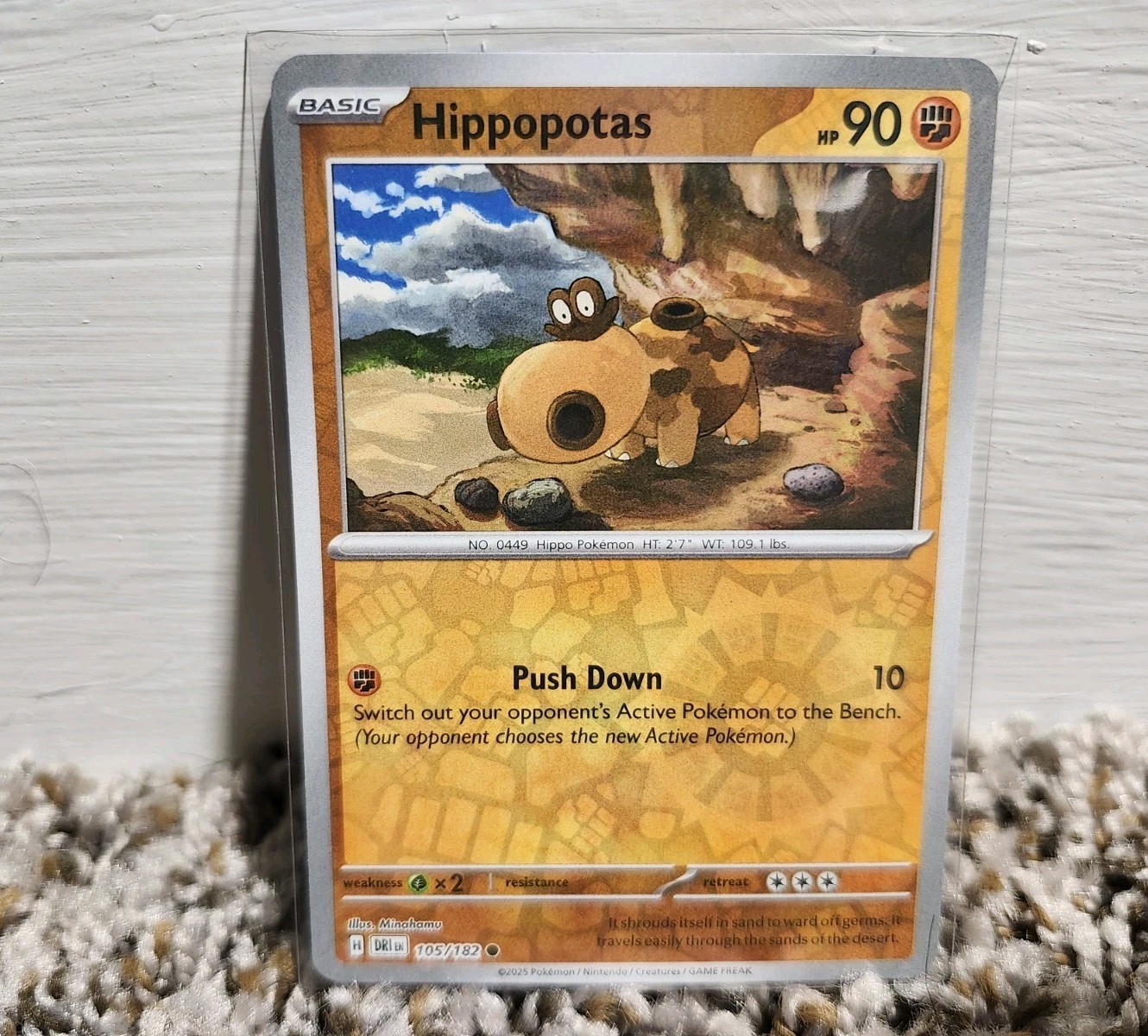 Hippopotas 105/182 Destined Rivals Reverse Holo - Pokemon TCG