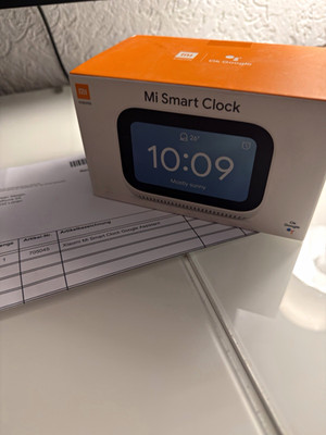 Xiaomi Mi Smart Clock Weiß Smart Speaker mit Google Assistant Bluetooth