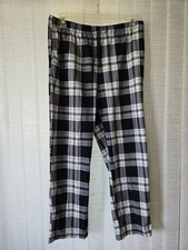 Nautica Sleepwear Black Plaid Pajama Pants Size Large