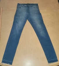 Pantalones de mezclilla para mujer Wanama azul Double You talla mediana lavado