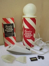 60s Vintage Norelco Home Barber Shop~Original Barber Pole~Works & All The Papers