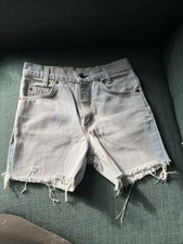 Vintage 1980  s Levi  s 718 Student Jeans Shorts Cut Frayed Jort 28 Waist 4 Inseam