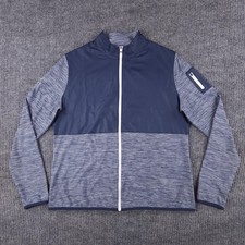 FootJoy Jacket Womens Large Blue Heathered Full Zip Golf Windbreaker Softshell