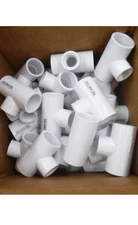 50 Pcs Lasco 402-101BC PVC Sch 40 Reducing Tee 3/4" Slip x 3/4" Slip x 1/2" FIPT