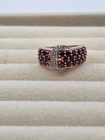 1.75ctw Anthill Garnet & Zircon Buckle Ring Vermeil Plated Sterling Size 6 — photo 4