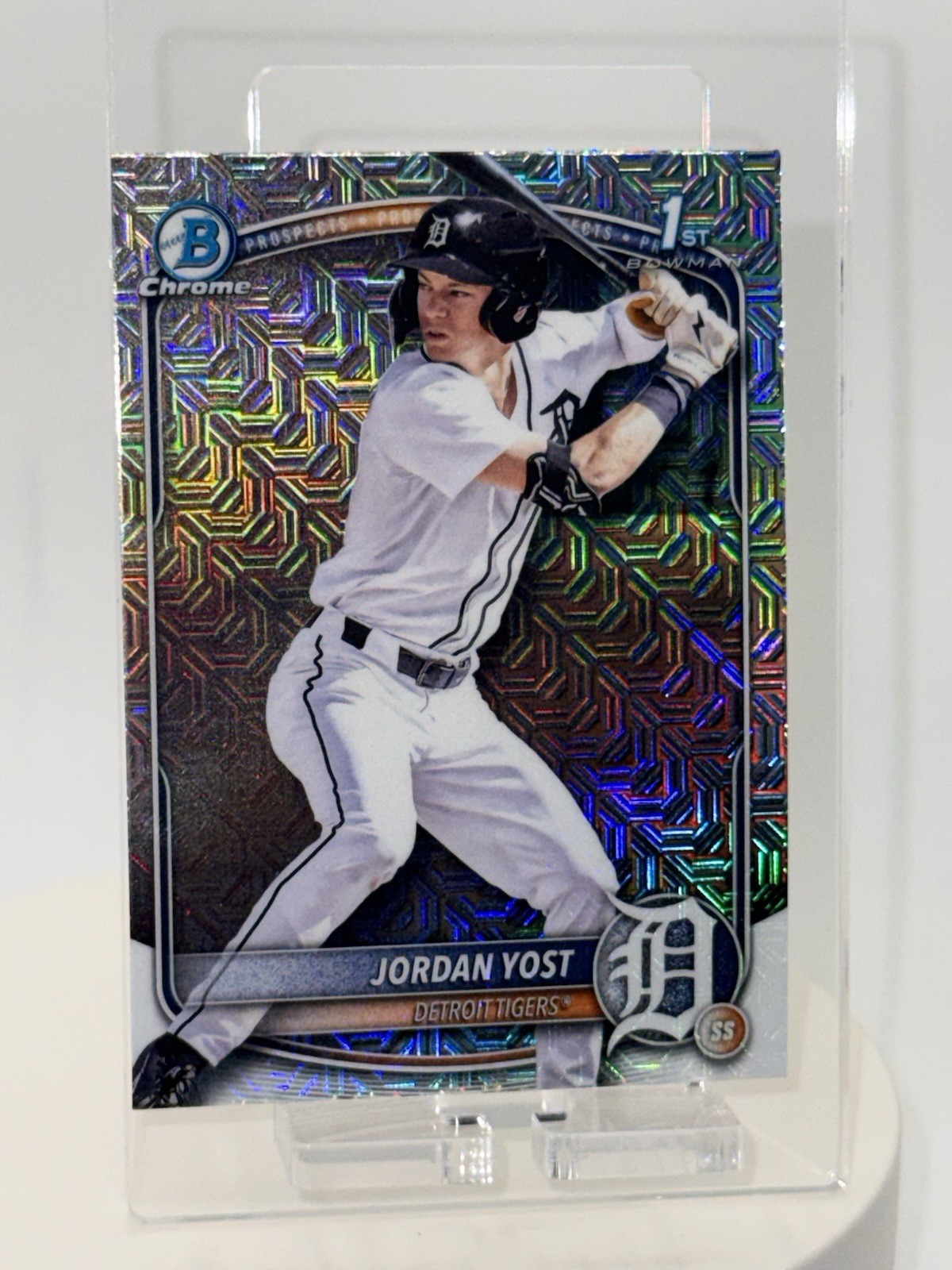 2025 Bowman Draft #BDC-162 Jordan Yost 1st Bowman Mega Box Mojo Refractor (RC)
