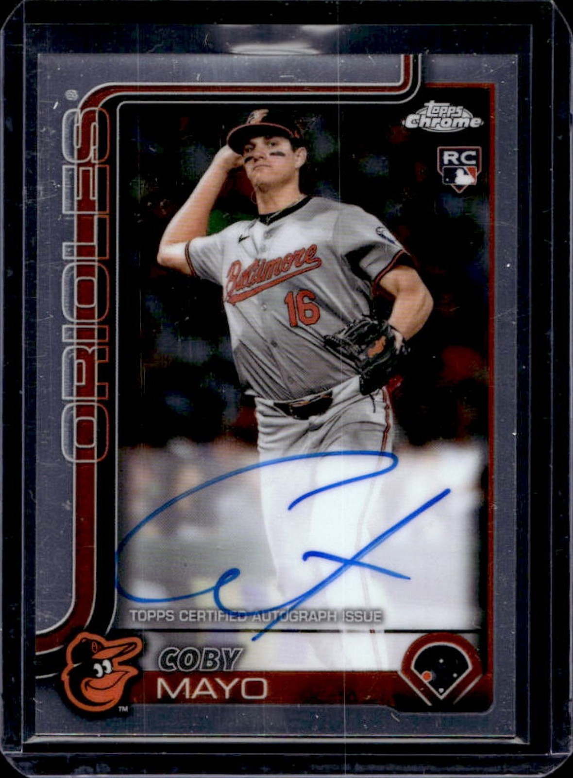 2025 Topps Chrome Coby Mayo Rookie Auto RC Rookie #RA-CMA Orioles
