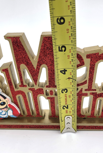 Disney Mickey & Minnie Mouse Merry Christmas Tabletop Sign Holiday Decor - Picture 5 of 5